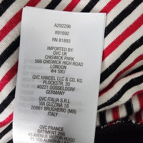 Susan Graver Top Womens Large Striped Stretch Cotton Modal Reversible Sleeveless - Picture 8 of 9